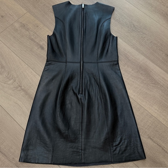 RAG & BONE  Loxley Black Lambs Leather Dress Sz 6 Sleeveless Zip $1590 Excellent - Picture 7 of 11